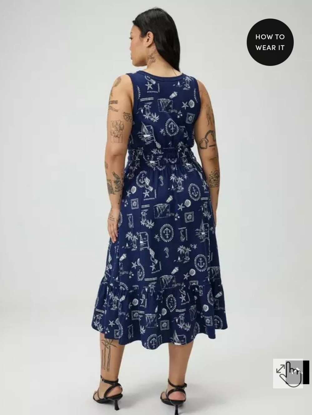 Torrid Marine Navy Mini Dress 1x - Picture 2 of 5